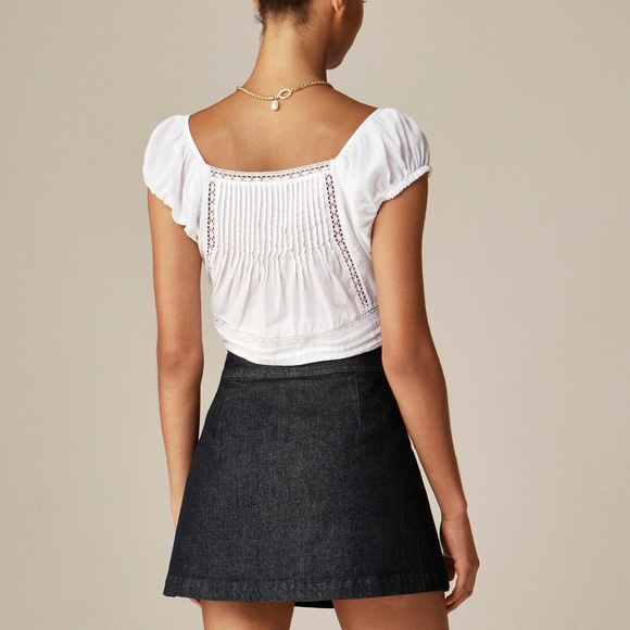 New J.CREW Size 8 Denim Skort Skirt in Rinse Wash $118 CI064 - Picture 6 of 7